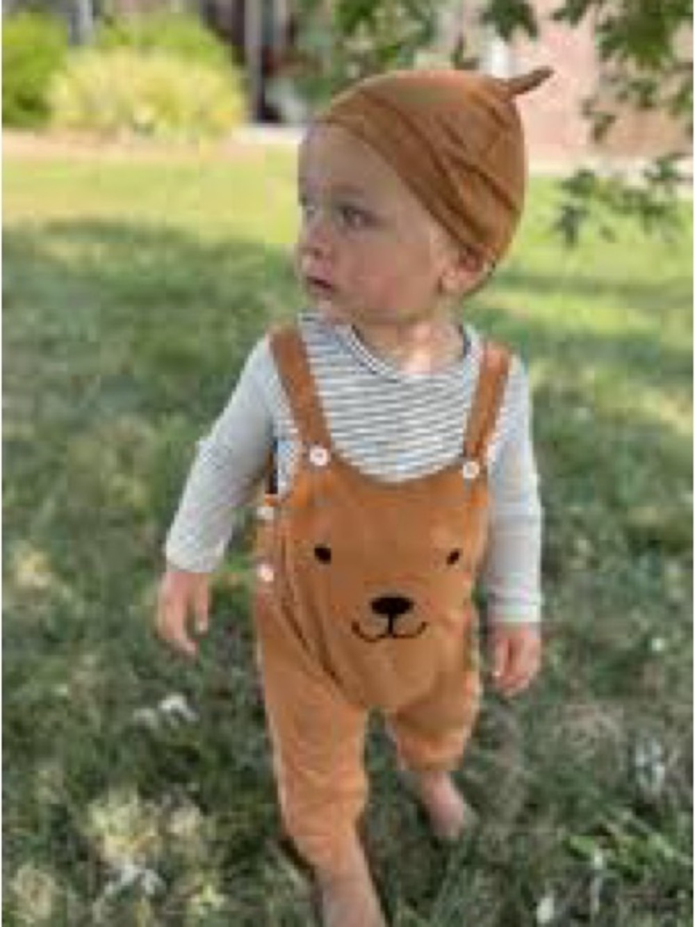 Adorable Brown Bear Overalls 6-12M